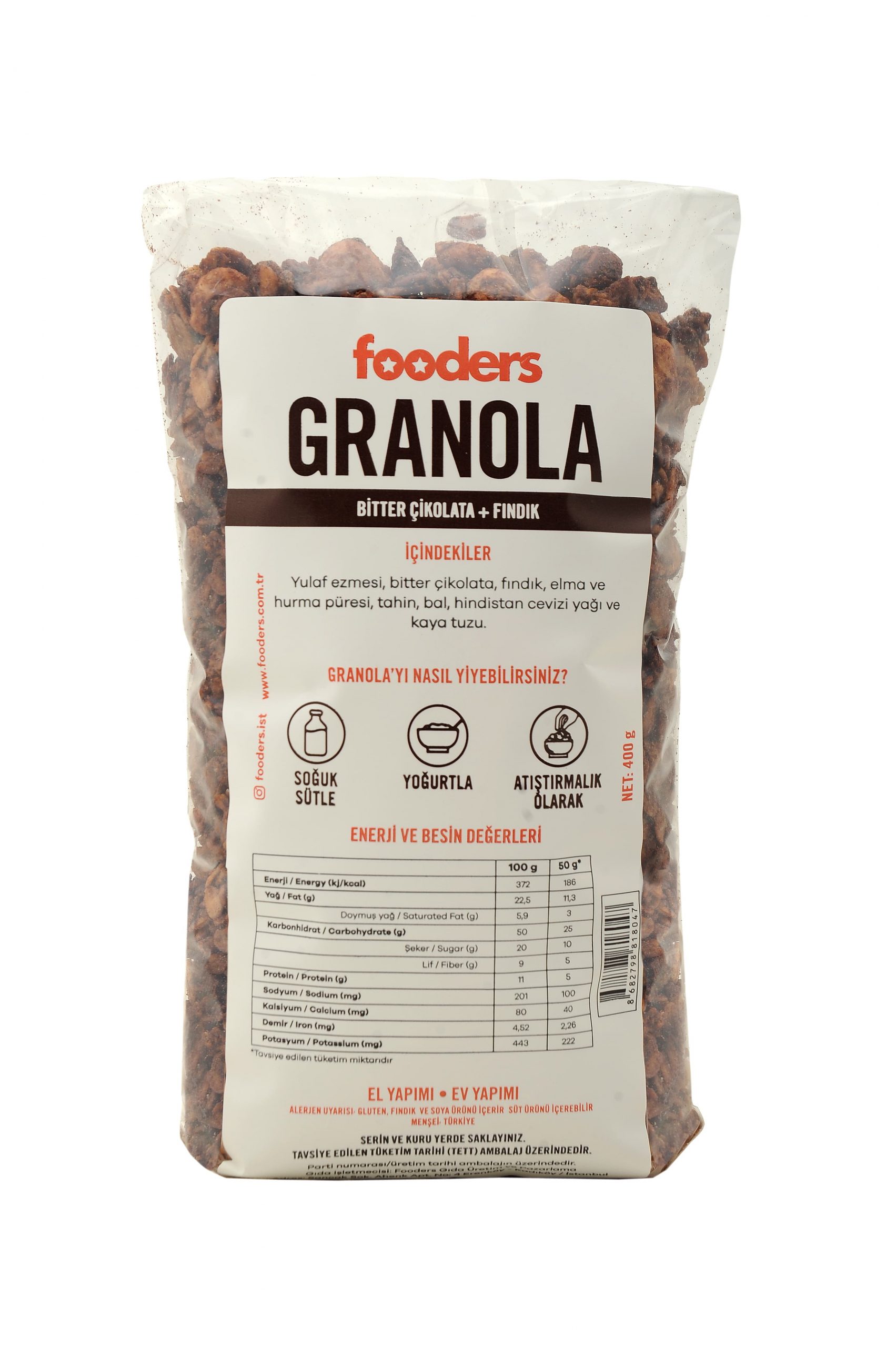 Bitter Cikolata Ve Findikli Granola Fooders